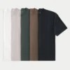 5-πακέτο βαμβακερά T-shirt βαρέως τύπου 5-πακέτο βαμβακερά T-shirt βαρέως τύπου