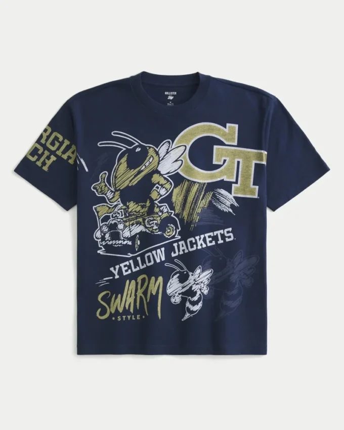 Boxy Georgia Tech Yellow Jackets Graphic Tee Boxy Georgia Tech Yellow Jackets Graphic Tee