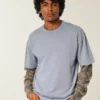 Boxy Heavyweight Washed Cotton Crew T-Shirt Boxy Heavyweight Washed Cotton Crew T-Shirt