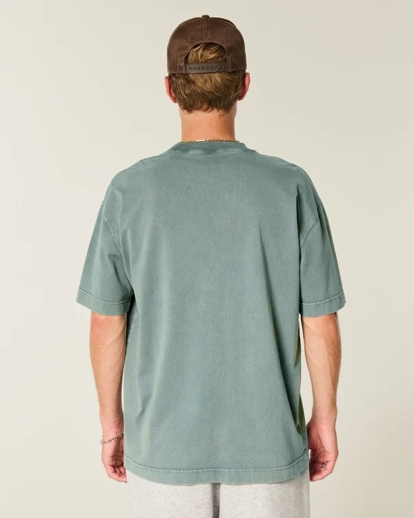 Boxy Heavyweight Washed Cotton Crew T-Shirt Boxy Heavyweight Washed Cotton Crew T-Shirt