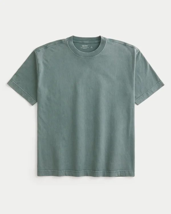 Boxy Heavyweight Washed Cotton Crew T-Shirt Boxy Heavyweight Washed Cotton Crew T-Shirt