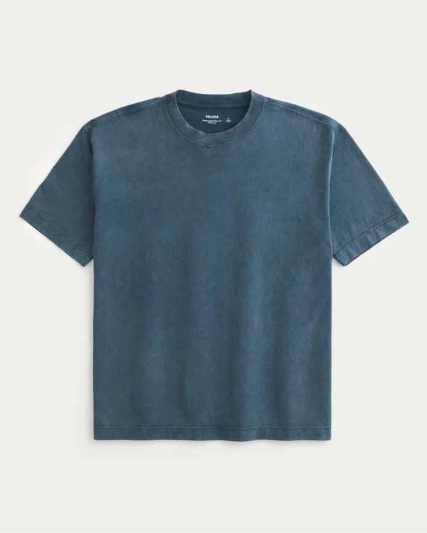 Boxy Heavyweight Washed Cotton Crew T-Shirt Boxy Heavyweight Washed Cotton Crew T-Shirt