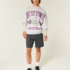 Boxy New York University Violets Graphic Crew Sweatshirt Boxy New York University Violets Graphic Crew Sweatshirt