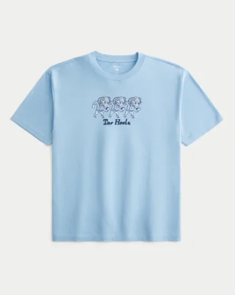 Boxy Πανεπιστήμιο της Βόρειας Καρολίνας στο Chapel Hill Tar Heels Graphic Tee