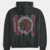 Boxy University of Houston Cougars Μπλούζα με κουκούλα και σχέδιο μπάσκετ