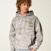 Boxy University of Michigan Wolverines Graphic Camo Hoodie Boxy University of Michigan Wolverines Graphic Camo Hoodie