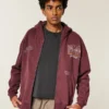 Boxy Zip-Up Arizona State University Sun Devils Graphic Hoodie