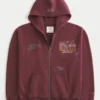 Boxy Zip-Up Arizona State University Sun Devils Graphic Hoodie