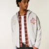 Boxy Zip-Up University of Southern California Trojans Graphic Hoodie