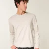 Χαλαρό μακρυμάνικο βαμβακερό T-shirt Χαλαρό μακρυμάνικο βαμβακερό T-shirt