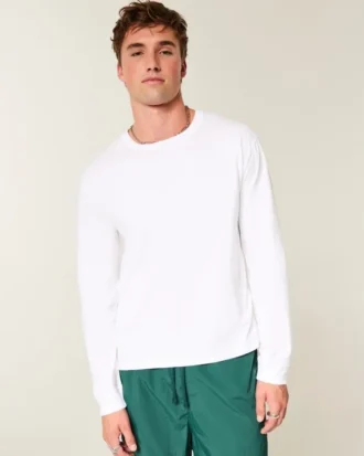 Χαλαρό μακρυμάνικο βαμβακερό T-shirt
