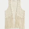 Εύκολο γιλέκο με κροσέ φούντες Εύκολο γιλέκο με κροσέ φούντες