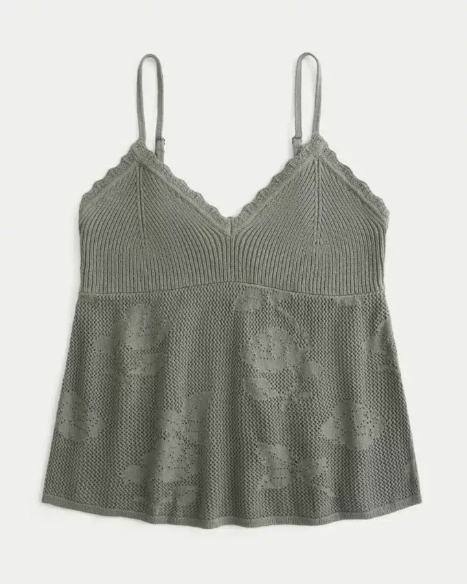 Εύκολο μπλουζάκι babydoll με λαιμόκοψη τύπου halter σε στυλ κεντήματος Εύκολο μπλουζάκι babydoll με λαιμόκοψη τύπου halter σε στυλ κεντήματος
