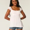 Εύκολο σατέν babydoll top με δέσιμο