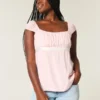 Εύκολο σατέν babydoll top με δέσιμο