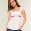 Εύκολο σατέν babydoll top με δέσιμο Εύκολο σατέν babydoll top με δέσιμο