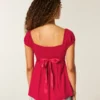 Εύκολο σατέν babydoll top με δέσιμο Εύκολο σατέν babydoll top με δέσιμο