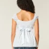 Εύκολο σατέν babydoll top με δέσιμο