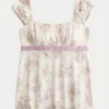 Εύκολο σατέν babydoll top με δέσιμο