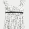 Εύκολο σατέν babydoll top με δέσιμο