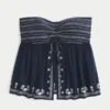 Εύκολο στράπλες μπλουζάκι με κεντήματα