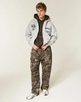 Φαρδιά φούτερ με κουκούλα και φερμουάρ Michigan State University Spartans Graphic Hoodie Φαρδιά φούτερ με κουκούλα και φερμουάρ Michigan State University Spartans Graphic Hoodie