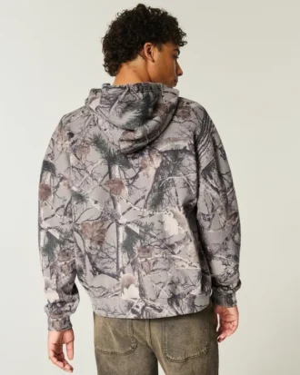 Φαρδιά φούτερ με κουκούλα και φερμουάρ Villanova Wildcats Graphic Camo Hoodie