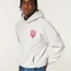 Φαρδιά μπλούζα με κουκούλα και σχέδιο Indiana University Hoosiers