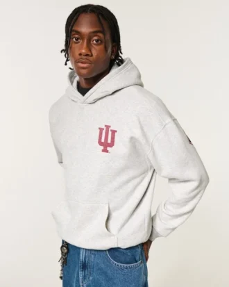 Φαρδιά μπλούζα με κουκούλα και σχέδιο Indiana University Hoosiers Φαρδιά μπλούζα με κουκούλα και σχέδιο Indiana University Hoosiers