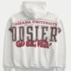 Φαρδιά μπλούζα με κουκούλα και σχέδιο Indiana University Hoosiers