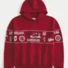 Φαρδιά μπλούζα με κουκούλα και σχέδιο Indiana University Hoosiers