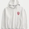 Φαρδιά μπλούζα με κουκούλα και σχέδιο Indiana University Hoosiers