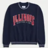 Φαρδύ φούτερ με σχέδιο Fighting Illini του Πανεπιστημίου του Ιλινόις