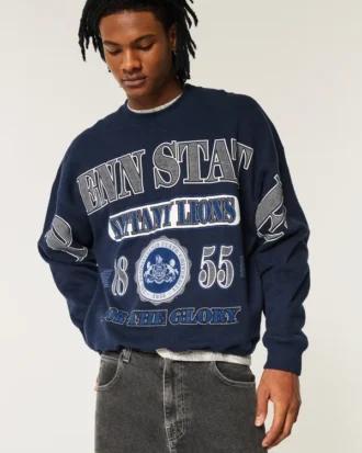 Φαρδύ φούτερ με σχέδιο Penn State Nittany Lions