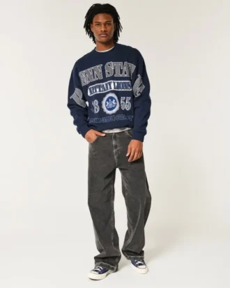 Φαρδύ φούτερ με σχέδιο Penn State Nittany Lions