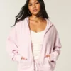 Φούτερ με φερμουάρ σε oversized μέγεθος Φούτερ με φερμουάρ σε oversized μέγεθος