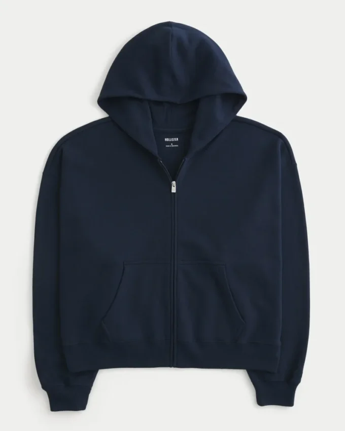 Φούτερ με φερμουάρ σε oversized μέγεθος Φούτερ με φερμουάρ σε oversized μέγεθος
