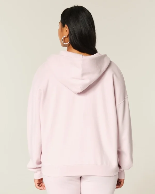 Φούτερ με φερμουάρ σε oversized μέγεθος Φούτερ με φερμουάρ σε oversized μέγεθος