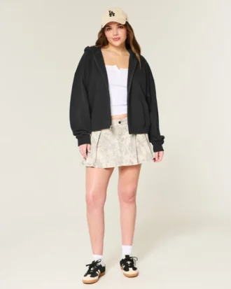 Φούτερ με φερμουάρ σε oversized μέγεθος