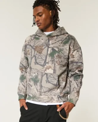 Φούτερ με κουκούλα Boxy Camo Φούτερ με κουκούλα Boxy Camo