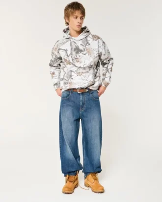 Φούτερ με κουκούλα Boxy Camo