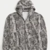 Φούτερ με κουκούλα και φερμουάρ Boxy Camo Φούτερ με κουκούλα και φερμουάρ Boxy Camo