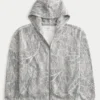 Φούτερ με κουκούλα και φερμουάρ Boxy Camo Φούτερ με κουκούλα και φερμουάρ Boxy Camo