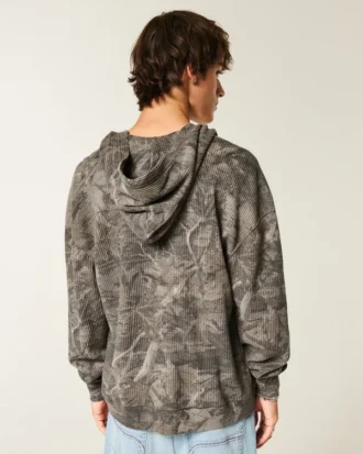 Φούτερ με κουκούλα και φερμουάρ Boxy Thermal Camo