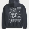 Φούτερ με κουκούλα και φερμουάρ Boxy Zip-Up Ford Graphic Hoodie