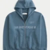 Φούτερ με κουκούλα και φερμουάρ Boxy Zip-Up Ford Mustang Graphic Hoodie