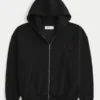 Φούτερ με κουκούλα και φερμουάρ Boxy Zip-Up Good Luck Graphic Hoodie