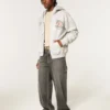 Φούτερ με κουκούλα και φερμουάρ Boxy Zip-Up University of Miami Hurricanes Graphic Hoodie