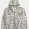 Φούτερ με κουκούλα και φερμουάρ Boxy Zip-Up University of Oregon Ducks Graphic Camo Hoodie