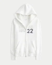 Φούτερ με κουκούλα και φερμουάρ Malibu Graphic Hoodie με επένδυση από βάφλα